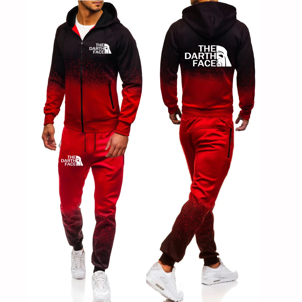 Spring Men New Famous Outdoor Brand THE DARTH FACE Logo Print Spring Autumn Men Gradient Color Exquisite Sets Customizable Logo
Spring Men New Famous Outdoor Brand THE DARTH FACE Logo Print Spring Autumn Men Gradient Color Exquisite Sets Customizable Logo