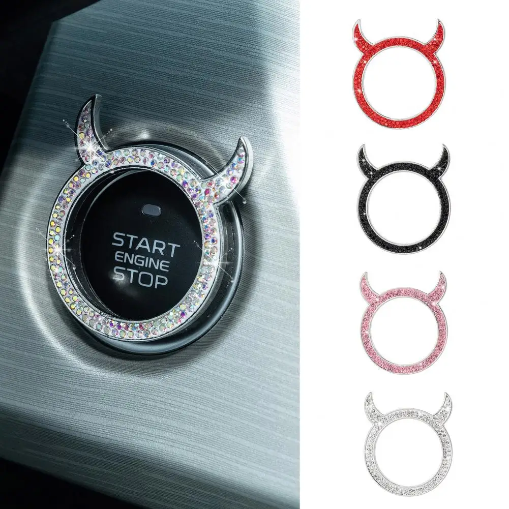 Rhinestones Start Engine Ring Fine Workmanship Easily Install Practical Devil Bling Ignition Ring Decoration
Rhinestones Start Engine Ring Fine Workmanship Easily Install Practical Devil Bling Ignition Ring Decoration