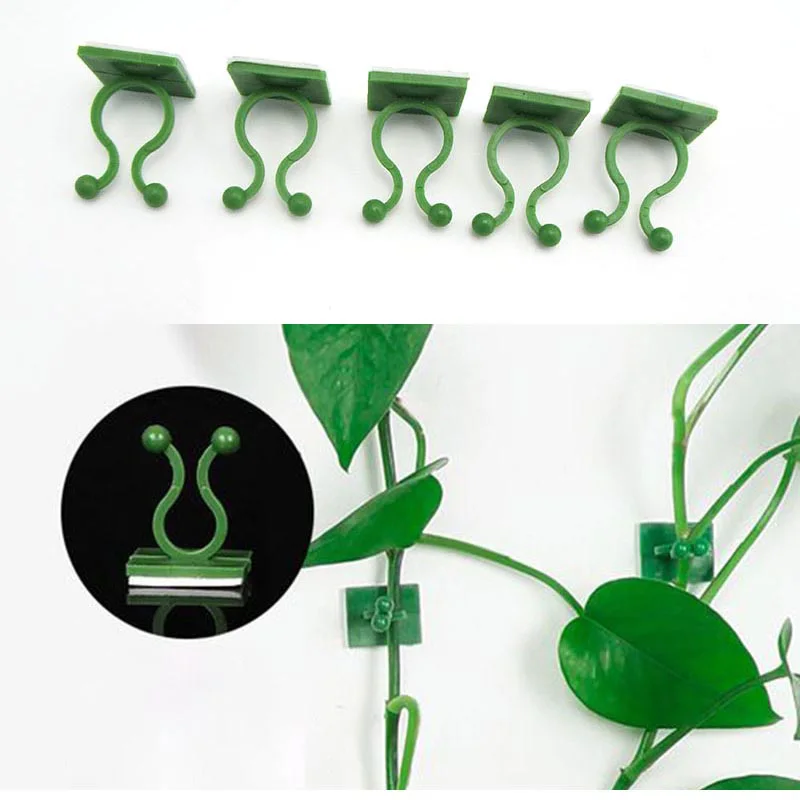 

20/50x Plant flower Climbing Wall Self-Adhesive Fixed Buckle Hook holder Fastener Tied Fixture Vine Buckle Garden accessories t1