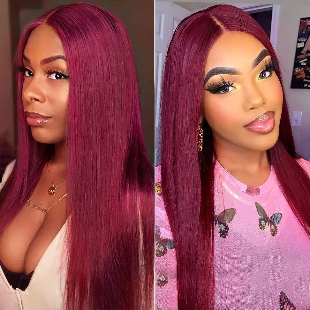 99j Burgundy Lace Front Human Hair Wig 30 Inch Bone Straight Lace Frontal Wigs 13x4 Hd Transparent Lace Brazilan Wig For Woman
99j Burgundy Lace Front Human Hair Wig 30 Inch Bone Straight Lace Frontal Wigs 13x4 Hd Transparent Lace Brazilan Wig For Woman