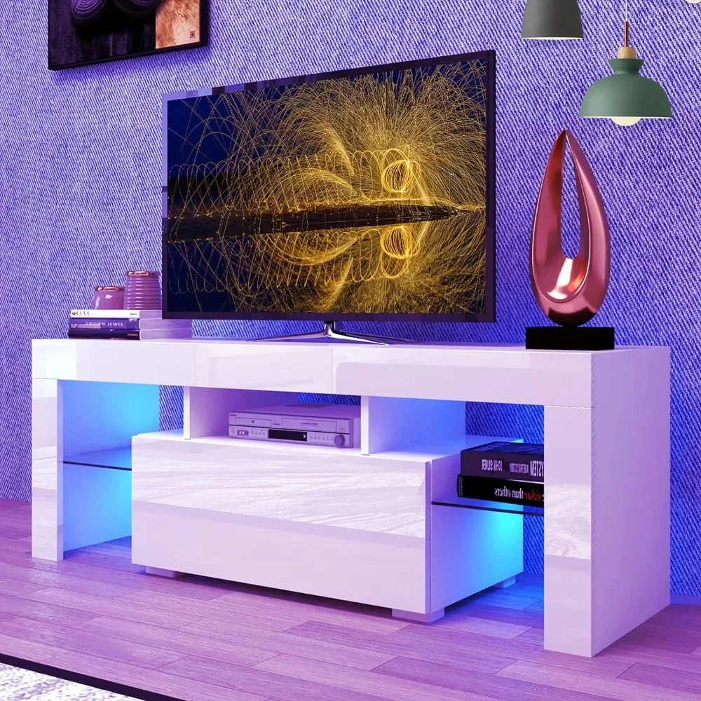 TV Stand for Modern Entertainment Center w Shelves, Wood TV Console w/2 Storage Drawers ,Gaming Media Stand with Display Glass,
TV Stand for Modern Entertainment Center w Shelves, Wood TV Console w/2 Storage Drawers ,Gaming Media Stand with Display Glass,