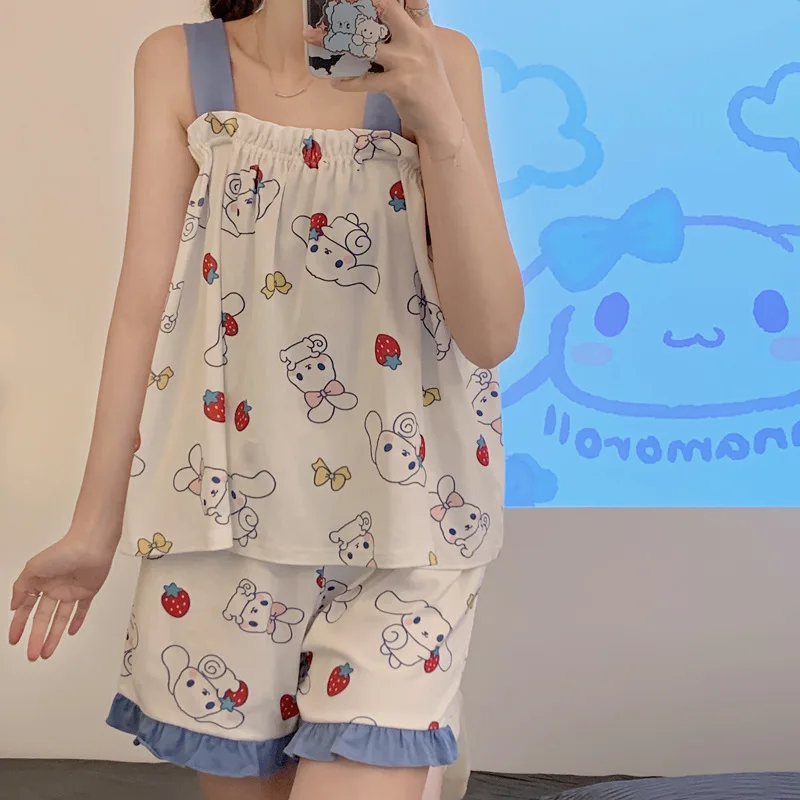 Sanrioed Kawaii Cartoon Pajamas Cute Ins Wind Cinnamoroll Suspender Summer Sweet Wind Home Service Set Pajamas
Sanrioed Kawaii Cartoon Pajamas Cute Ins Wind Cinnamoroll Suspender Summer Sweet Wind Home Service Set Pajamas