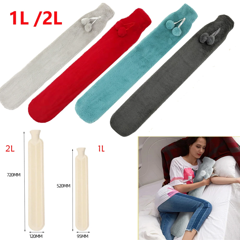 1L /2L Portable Long Hot Water Bottle with Faux Fur Removable Cover Full Body Rubber Warm Water Bag Hot Bag for Pain Bouillotte
1L /2L Portable Long Hot Water Bottle with Faux Fur Removable Cover Full Body Rubber Warm Water Bag Hot Bag for Pain Bouillotte