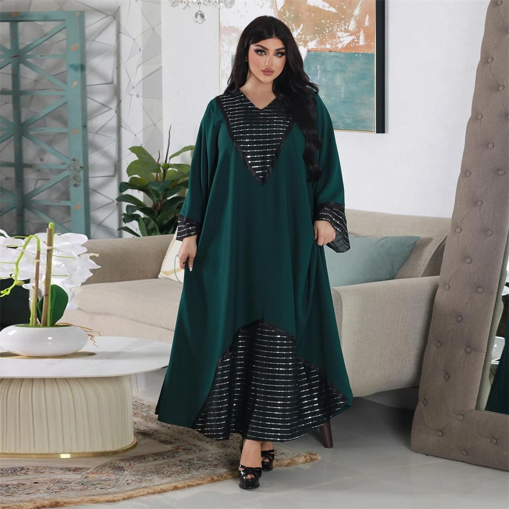 

Eid Djellaba Abaya Дубай блестящее длинное платье для женщин Турция Арабская Джаба мусульманская Мода Рамадан Кафтан Исламская одежда халат