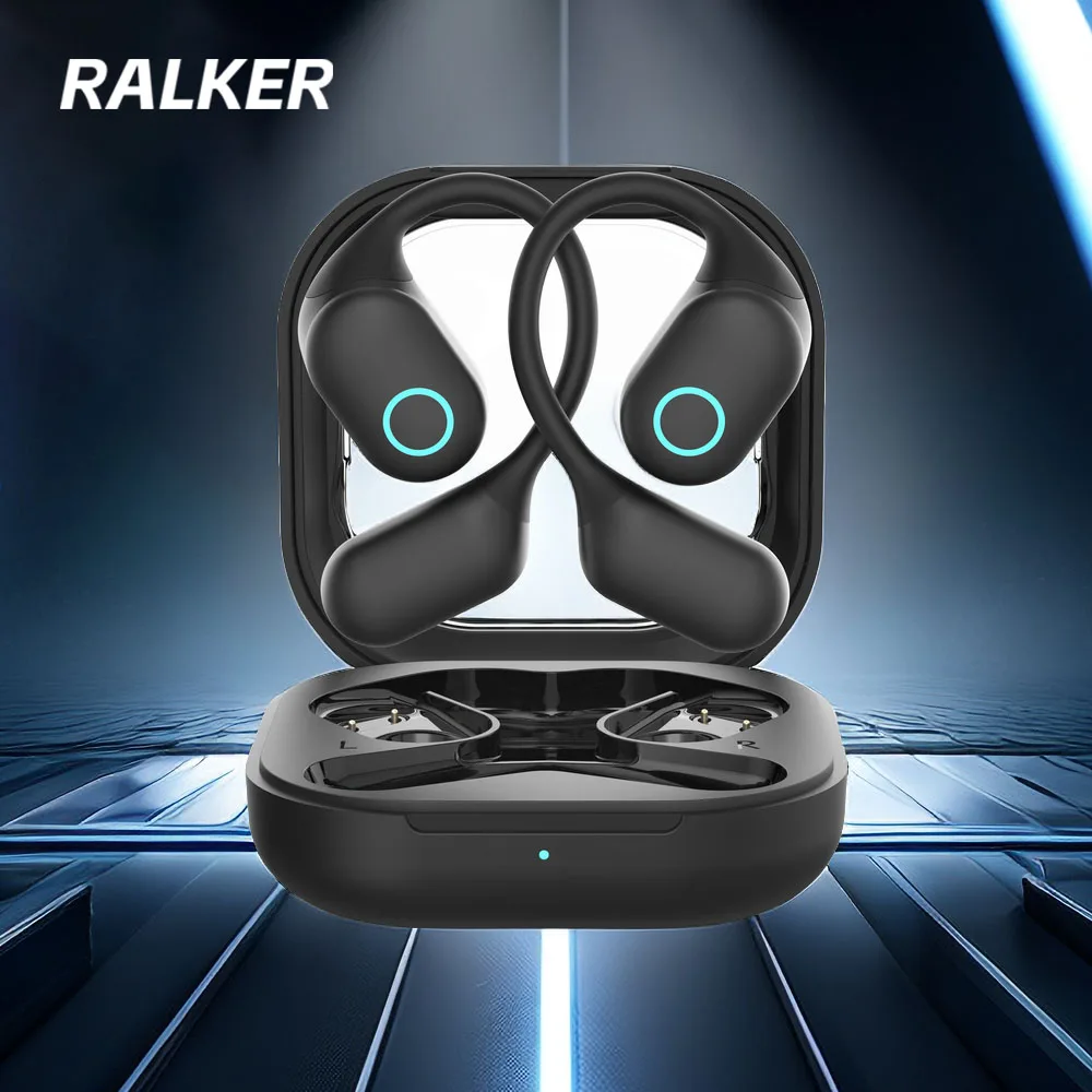 

RALKER 2023 New R03 True Wireless Bluetooth 5.3 Headset Mini Stero Earphones TWS Sports Headphones Ear-hook Earbuds with Mic