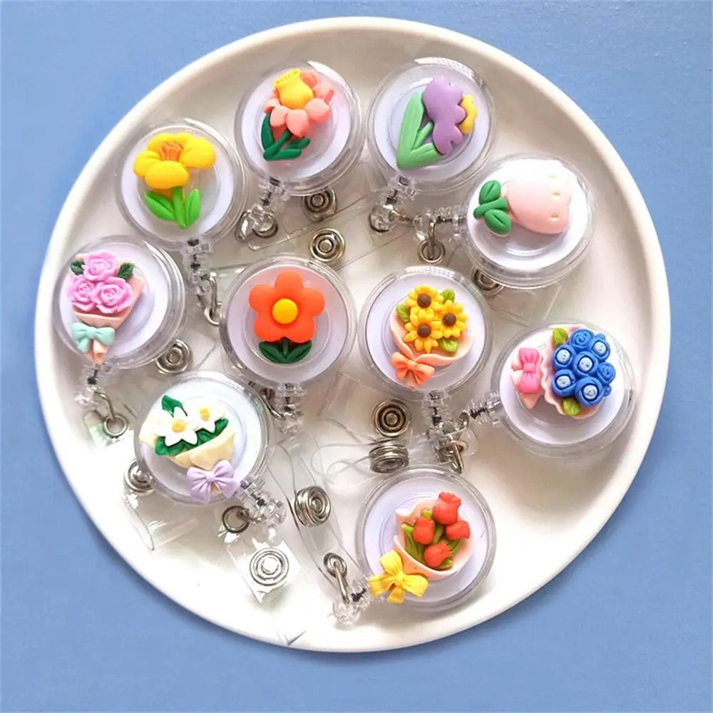 Cartoon Flowers Resin Retractable Badge Reel Nurse Doctor Student Exhibition ID Card Clips Badge Holder Stationery Flora
Cartoon Flowers Resin Retractable Badge Reel Nurse Doctor Student Exhibition ID Card Clips Badge Holder Stationery Flora