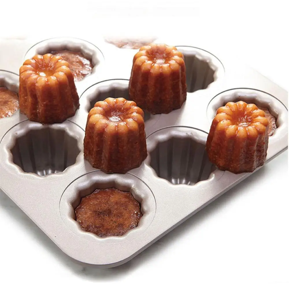 Cannele 12in1 Cups Carbon Steel Cake Baking Mold Non-stick Silicone Mold High Temperature Resistance Mold Cake Tools
Cannele 12in1 Cups Carbon Steel Cake Baking Mold Non-stick Silicone Mold High Temperature Resistance Mold Cake Tools