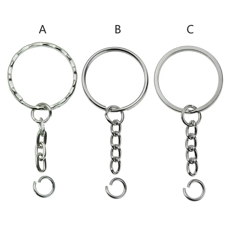 100 Pcs Silver Keyring with Chain Split Keychain Rings DIY Keychain Accessories Dropship
100 Pcs Silver Keyring with Chain Split Keychain Rings DIY Keychain Accessories Dropship
