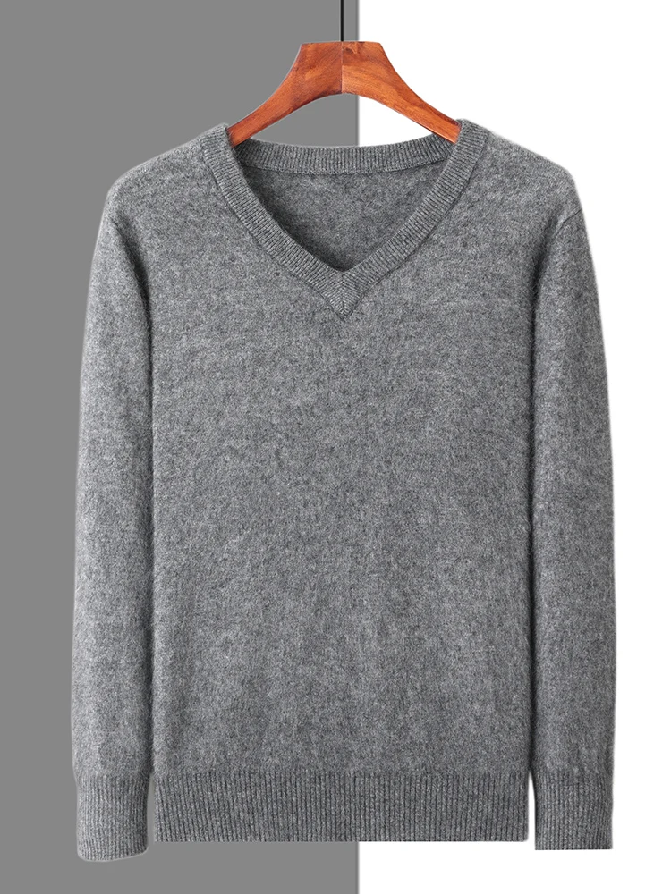 2023 Autumn and Winter New Men's Pullover V-neck Pure Mink Sweater Soft Silky Warm Sweater Loose Comfortable Men's Clothing
2023 Autumn and Winter New Men's Pullover V-neck Pure Mink Sweater Soft Silky Warm Sweater Loose Comfortable Men's Clothing