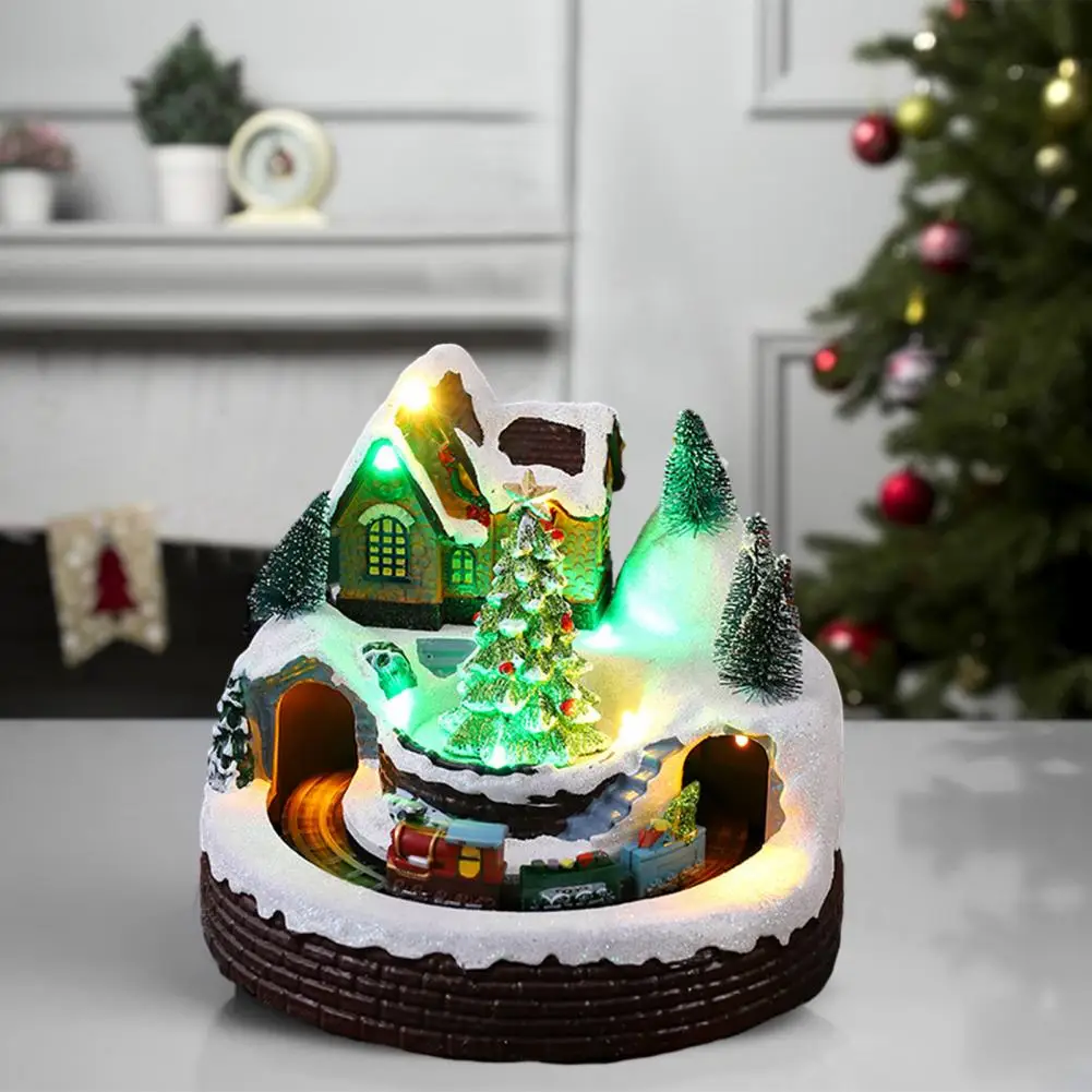 Resin Christmas Ornament with Train Colorful Lights Music Rotating Train Resin Ornament Festive Christmas Gift Home Decoration
Resin Christmas Ornament with Train Colorful Lights Music Rotating Train Resin Ornament Festive Christmas Gift Home Decoration