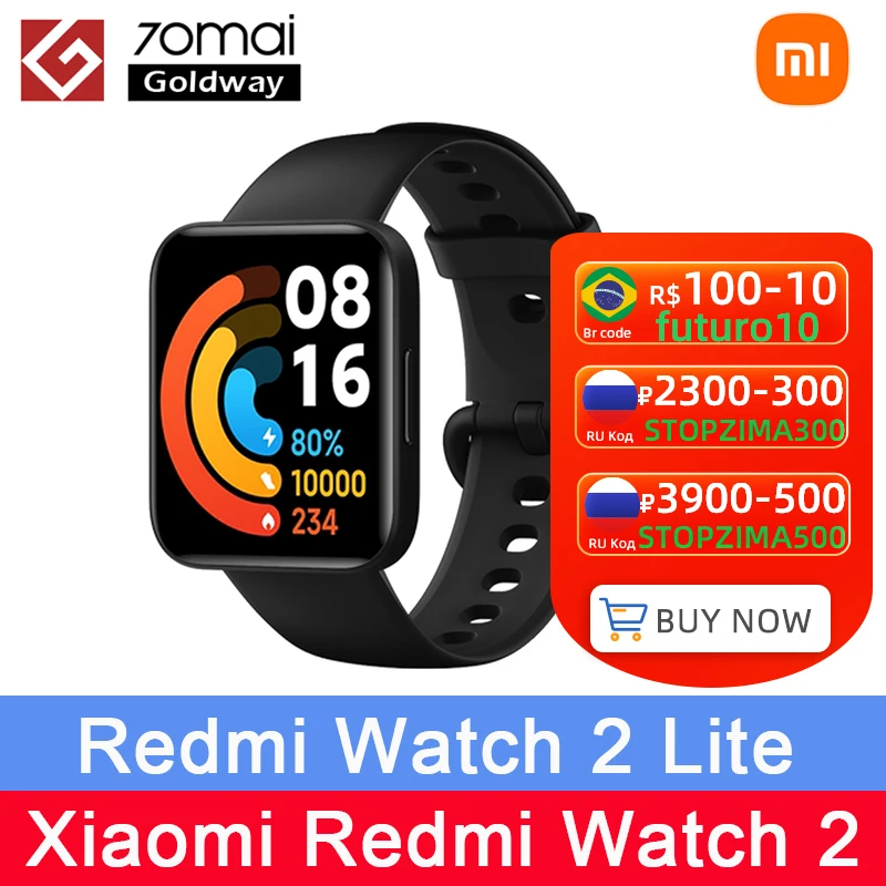 Умные часы Xiaomi Redmi Watch 2 Lite 1 55 дюйма сенсорный экран AMOLED И глобальная версия 1.55