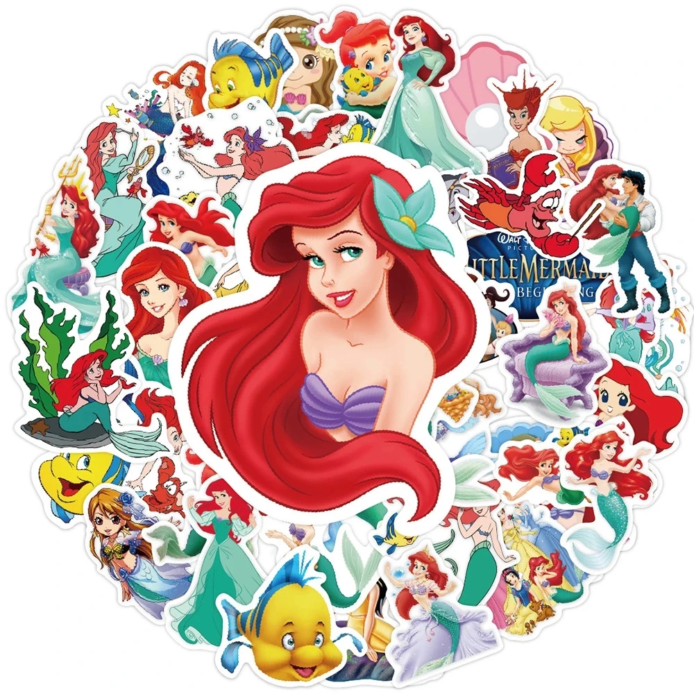 10/30/50PCS Disney Mermaid Ariel Cute Princess Stickers DIY Phone Notebook Laptop Skateboard Car Graffiti Cartoon Decals Toys
10/30/50PCS Disney Mermaid Ariel Cute Princess Stickers DIY Phone Notebook Laptop Skateboard Car Graffiti Cartoon Decals Toys