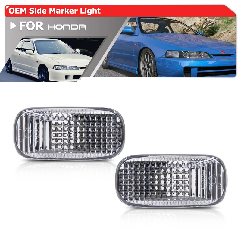 Подходит для моделей Honda Integra DC5 Тип R 2002-2006 Передние боковые габаритные огни OEM прозрачные/дымчатые линзы
Подходит для моделей Honda Integra DC5 Тип R 2002-2006 Передние боковые габаритные огни OEM прозрачные/дымчатые линзы