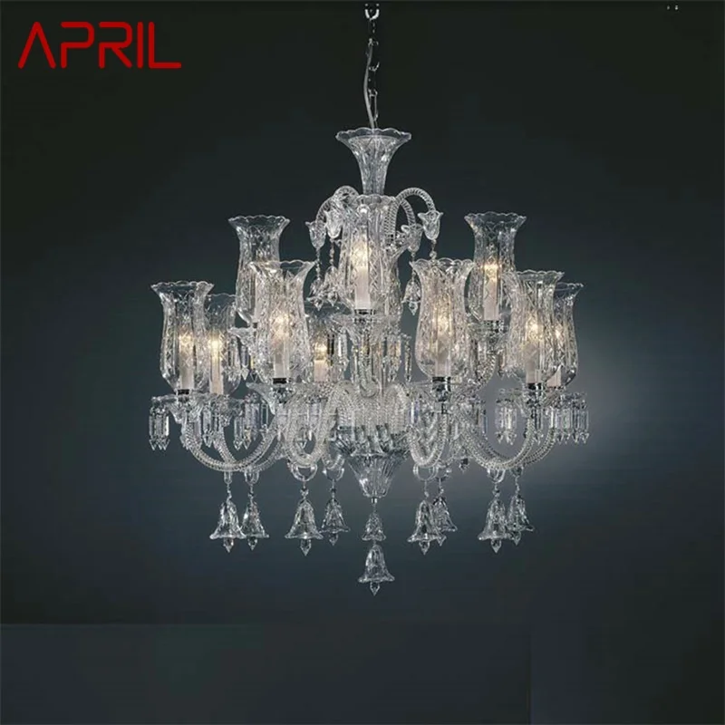APRIL Crystal Chandelier Lamp European Style LED Pendant Light Decorative Fixtures for Home Living Room
APRIL Crystal Chandelier Lamp European Style LED Pendant Light Decorative Fixtures for Home Living Room