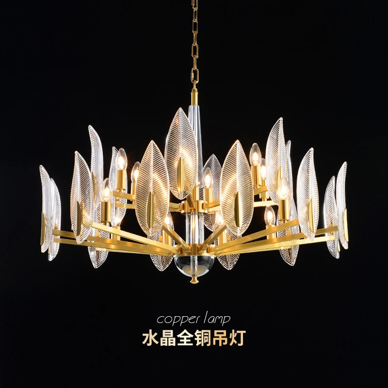 Modern Luxury Copper Led Chandelier Gold Body Branch Pendant Chandelier Lighting Glass Leaves Shades Hanging Lamp Fixtures
Modern Luxury Copper Led Chandelier Gold Body Branch Pendant Chandelier Lighting Glass Leaves Shades Hanging Lamp Fixtures