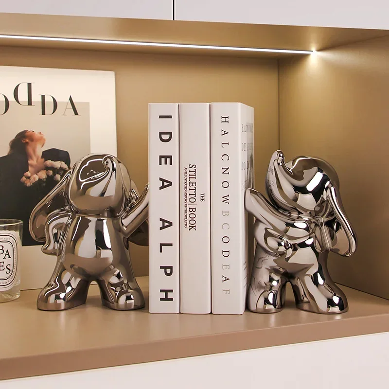 

Ceramic Flying Elephant Bookstand Decoration Home Decoration Light Luxury Living Room Wine Cabinet Bookstall Decoration