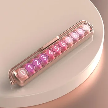 Placa de Número de Telefone para Carro: Solução Prática para Estacionamentos Temporários 11 1pc Car Moving Telephone Number Plate Interior Decor Pink Ornaments Auto Concealed Luminous Temporary Parking Card Accessories