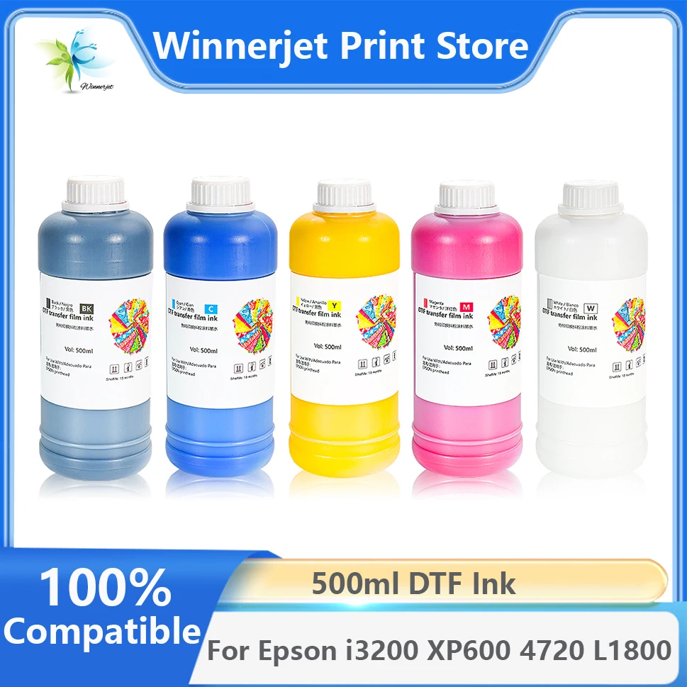 

500ml/bottle refill DTF Film Ink White Transfer Film DTF Ink For Epson XP600 i3200 R1390 L1800 L800 L805 4720 5113 DX5 DX7 Print