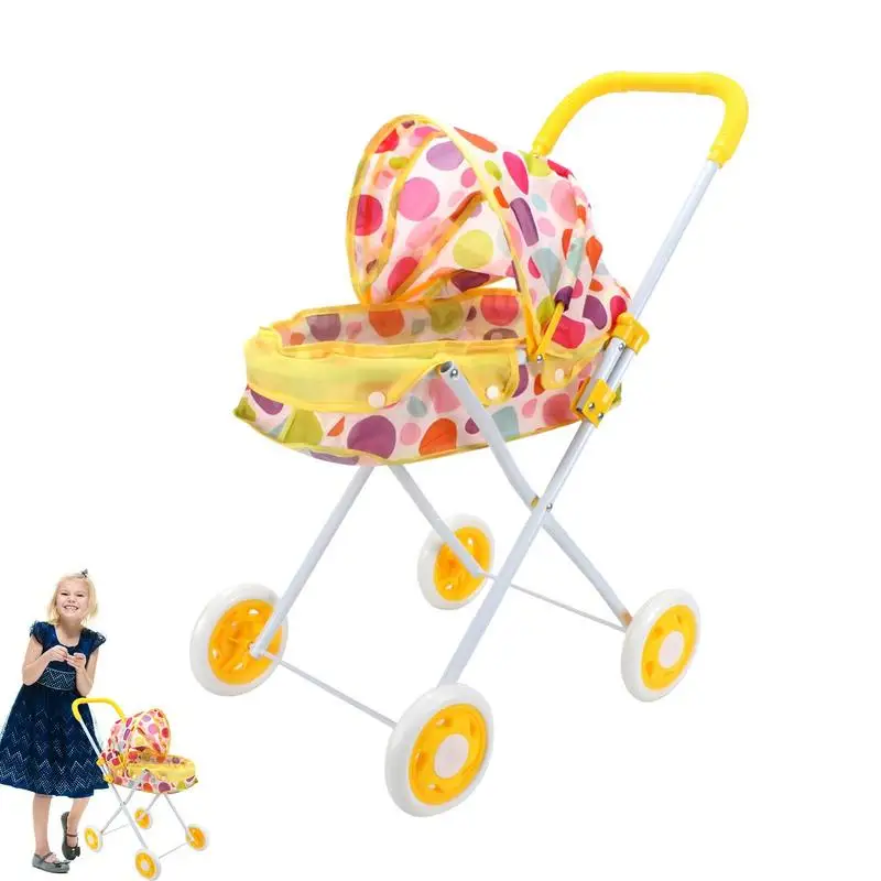 Doll Stroller Lightweight Kids Baby Stroller Steel Pole Foldable Baby Carriage Toy Unique Yellow Print With Comfortable Hand
Doll Stroller Lightweight Kids Baby Stroller Steel Pole Foldable Baby Carriage Toy Unique Yellow Print With Comfortable Hand