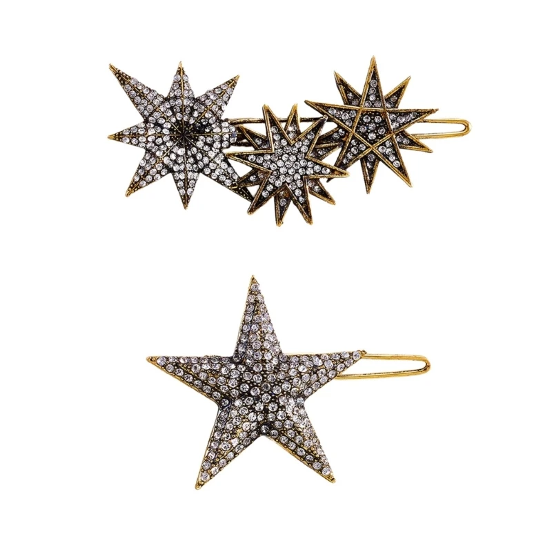 Metallic Style Rhinestone Star Shape Hair Clip Summer Headwear for Woman Birthday Party Carnivals Non-slip Hairpin
Metallic Style Rhinestone Star Shape Hair Clip Summer Headwear for Woman Birthday Party Carnivals Non-slip Hairpin