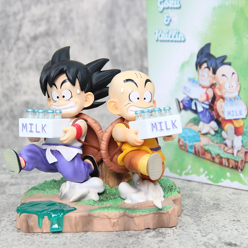 

Dragon Ball Z Childhood Sun Wukong Klin Model Turtle Immortal Cultivation Series Milk Delivery Handmade Anime Model Gifts