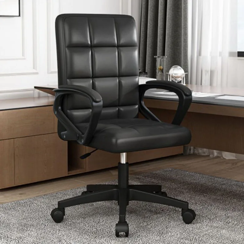 Black Designer Office Chair Black Leather Ergonomic Chair Office Reading Back Swivel Cadeira De Escritorio Home Furniture
Black Designer Office Chair Black Leather Ergonomic Chair Office Reading Back Swivel Cadeira De Escritorio Home Furniture