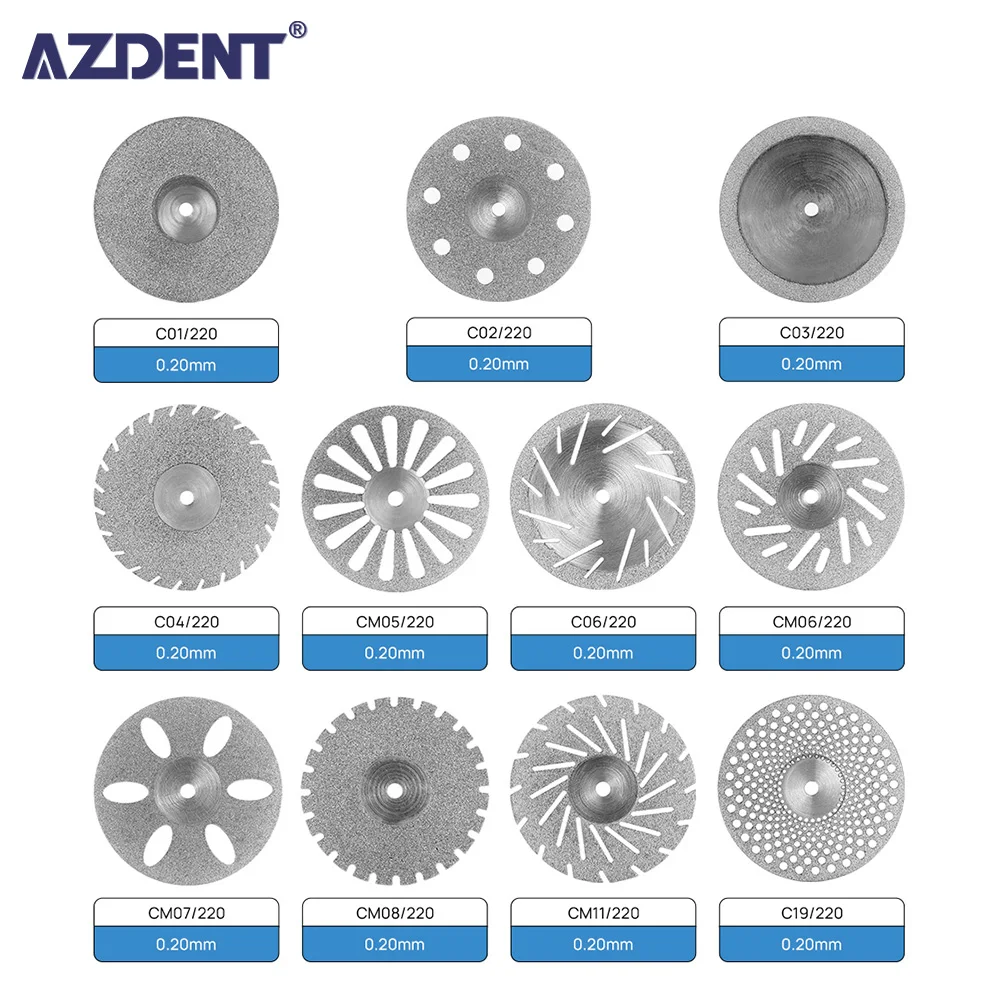 AZDENT 5 Pcs/Pack Dental Ultra-thin Double Sided Sand Porcelain Diamond Cutting Disc Mandrel Diamond Dentistry Polishing Tools
AZDENT 5 Pcs/Pack Dental Ultra-thin Double Sided Sand Porcelain Diamond Cutting Disc Mandrel Diamond Dentistry Polishing Tools