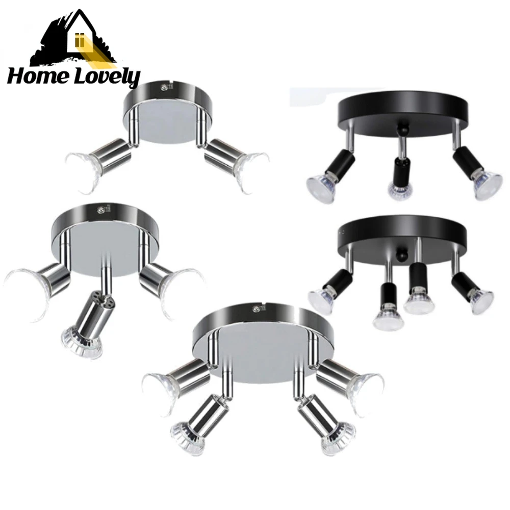 Spotlight 2 3 4 Heads LED Black Chrome Body GU10 Socket Ceiling Lamp Apply for Dining Room Store Interior Lighting
Spotlight 2 3 4 Heads LED Black Chrome Body GU10 Socket Ceiling Lamp Apply for Dining Room Store Interior Lighting