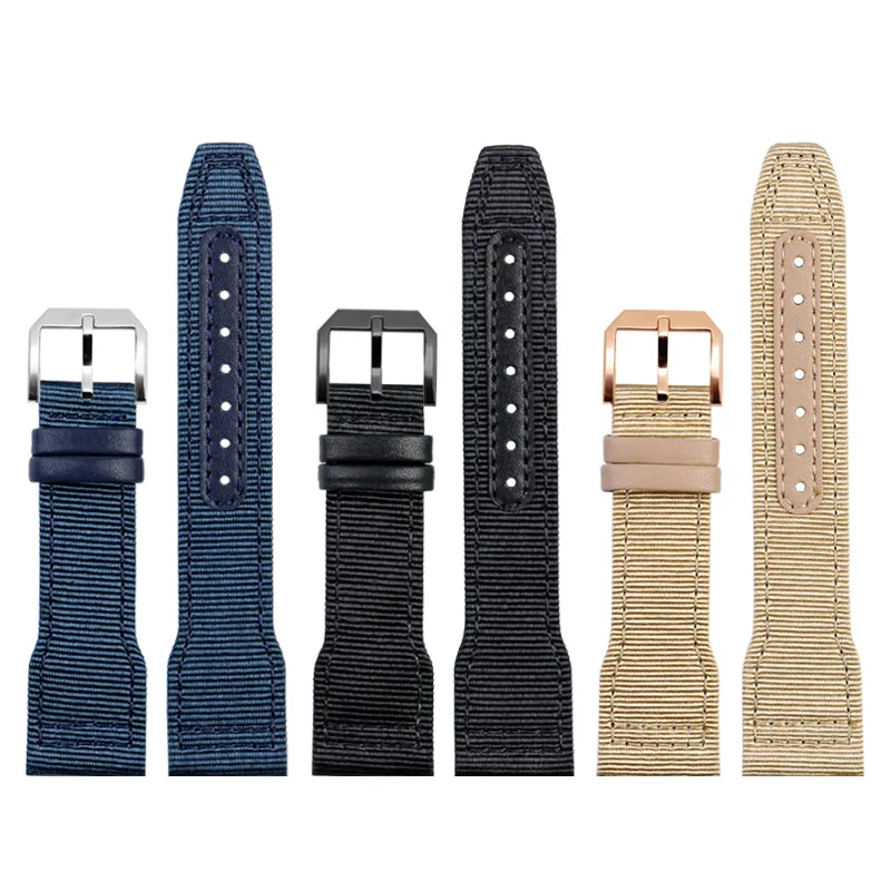 20 21 22mm High quality Blue green Bracelet For IWC Nylon Genuine Leather WatchBand Big Pilot Little Prince Mark 18 Watch Strap
20 21 22mm High quality Blue green Bracelet For IWC Nylon Genuine Leather WatchBand Big Pilot Little Prince Mark 18 Watch Strap