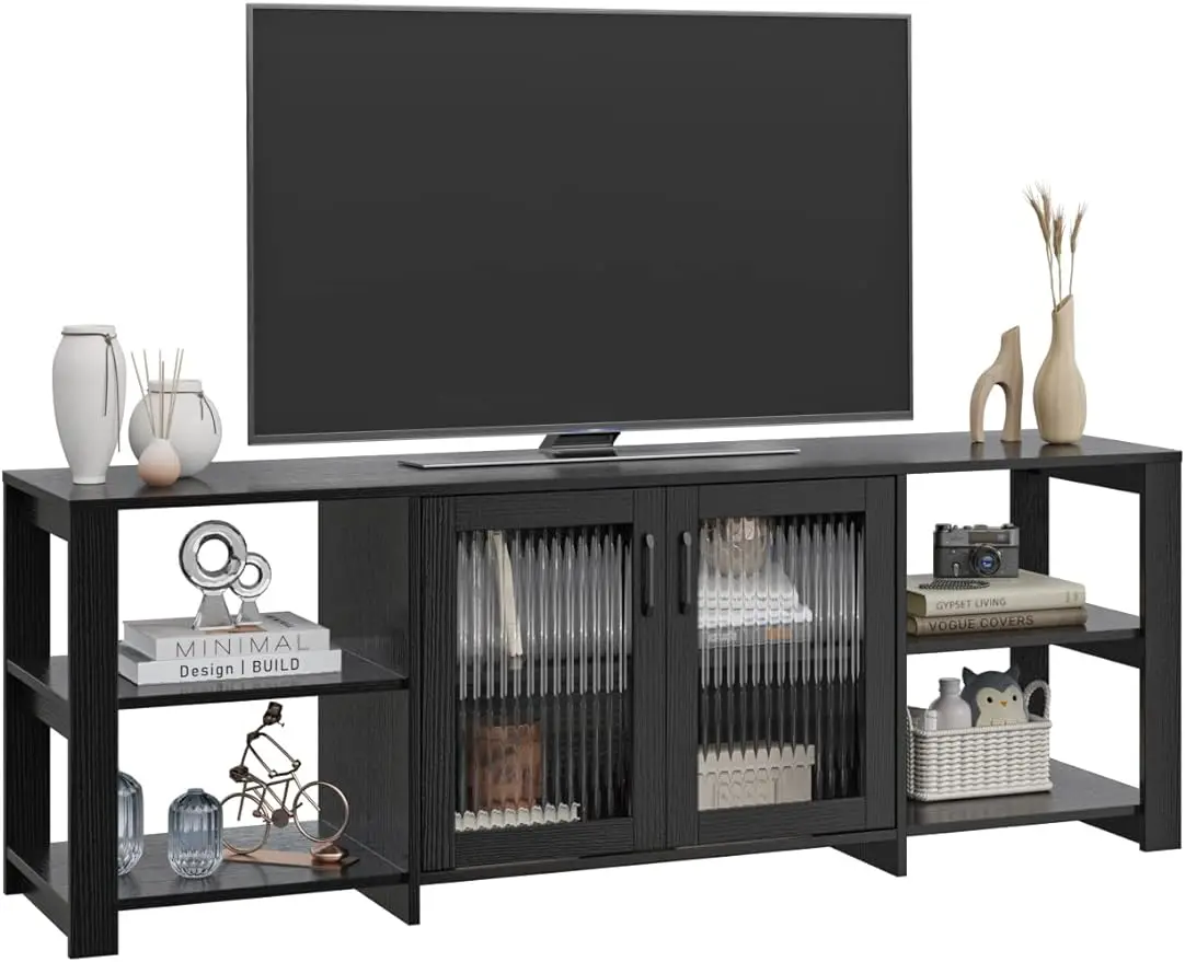 TV Stand for 70 inch TV, Entertainment Center TV Console Table TV Storage Cabinets Media Console with 2 Doors and Open Shelves
TV Stand for 70 inch TV, Entertainment Center TV Console Table TV Storage Cabinets Media Console with 2 Doors and Open Shelves