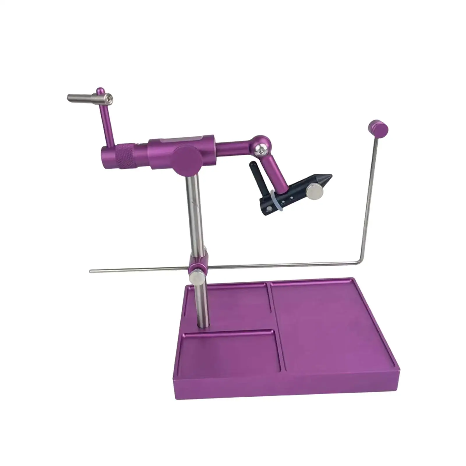 

Rotary Fly Tying Vise 360° Rotation Practical Lure Making with Pedestal Base Portable Binding Tool Adjustable Fly Making Tool