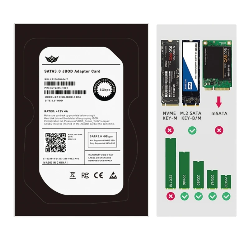 B + M Key M.2 NGFF SSD-адаптер 2,5 6 Гбит/с с гнездом корпуса Адаптер NGFF 4/5 портов в металлическом корпусе
B + M Key M.2 NGFF SSD-адаптер 2,5 6 Гбит/с с гнездом корпуса Адаптер NGFF 4/5 портов в металлическом корпусе