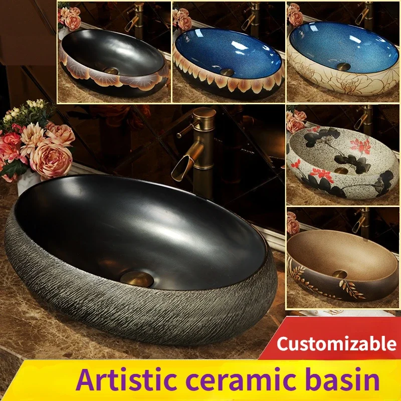 Table Basin Wash Basin Home Balcony Small Size Face Wash Inter-Platform Basin Ceramic Retro Mini Single Basin Art Basin
Table Basin Wash Basin Home Balcony Small Size Face Wash Inter-Platform Basin Ceramic Retro Mini Single Basin Art Basin