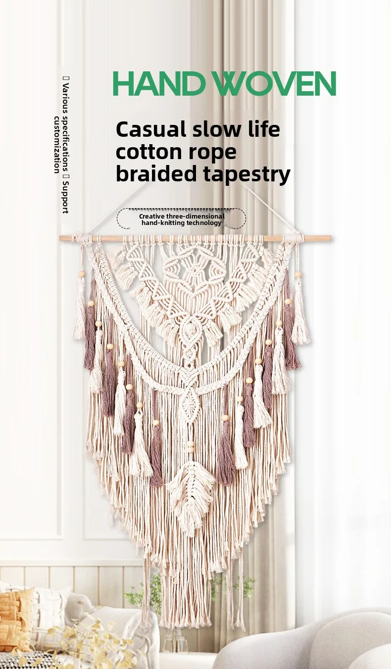 Instagram Style Tassel Tapestry - Creative Bohemian Pendant 1 S5fbc5c56e2de456880af2901d4ffab3bC