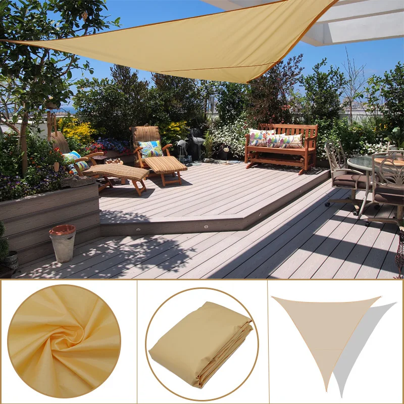 

Sun Shade Sail Nets Triangle Canopy Rust Red Outdoor UV Sunshade Sail for Patio Yard Backyard Garden Lawn Garden