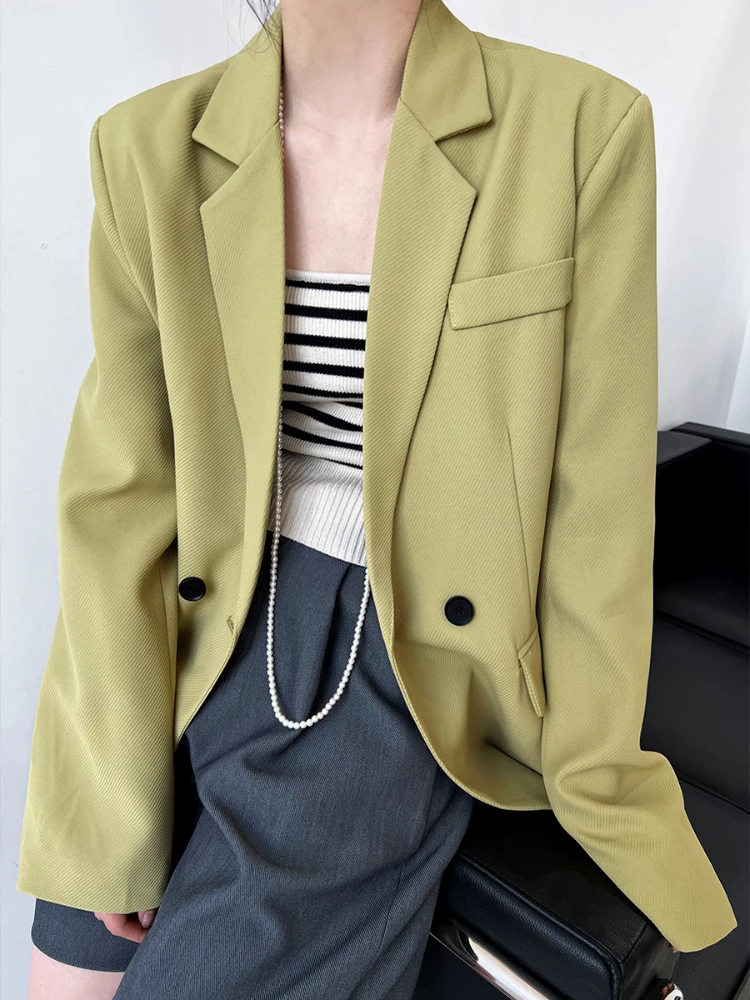 Avocado Green Blazer Women's Spring and Autumn Thin Loose Ins Style Suit Top Coats
Avocado Green Blazer Women's Spring and Autumn Thin Loose Ins Style Suit Top Coats