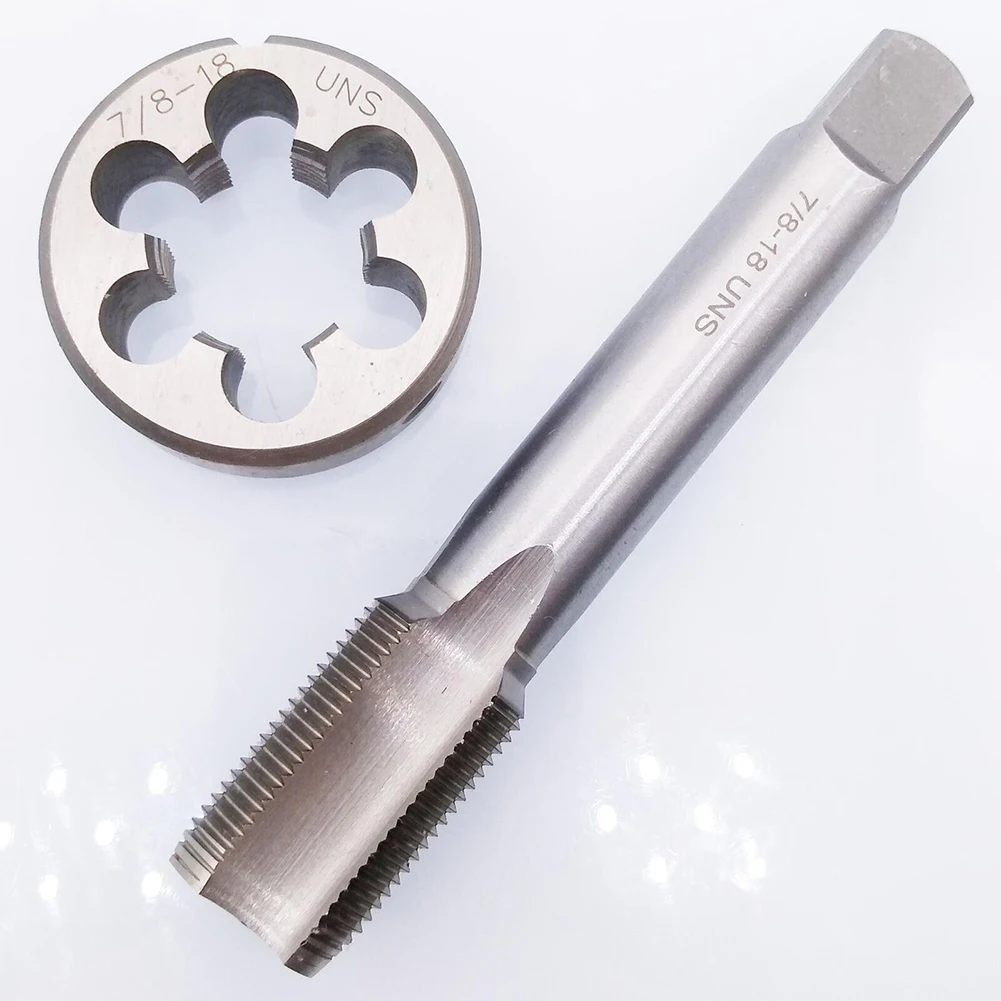 

HSS 7/8-18 UNS Tap & 7/8-18 UNS Die Right Hand 112mm Tap Length 45mm Diameter 14mm Height High Quality Handle Tool Parts