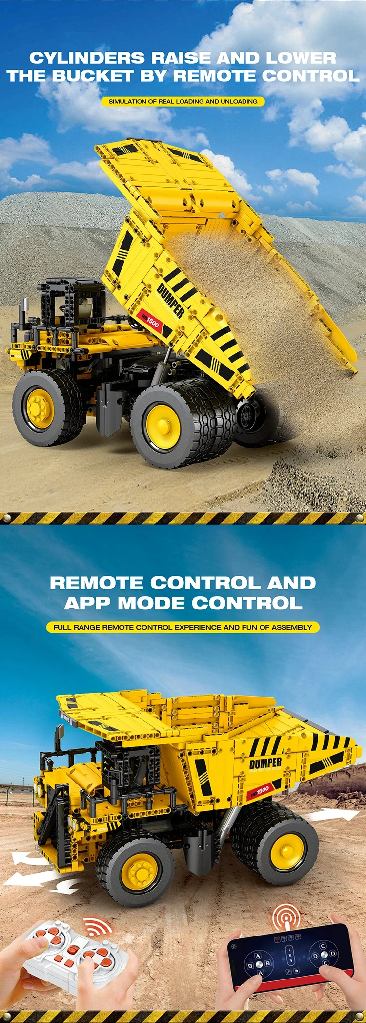 1622PCS Mining Dump Truck Building Blocks City Engineering Car Model Bricks Technology RC Car Model Children's DIY Toys Gifts 1622PCS Mining Dump Truck Building Blocks City Engineering Car Model Bricks Technology RC Car Model Children's DIY Toys Gifts