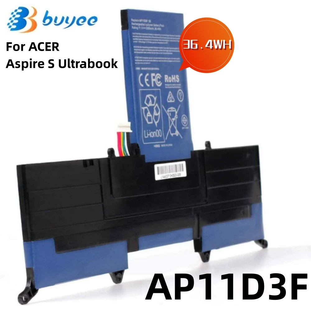

AP11D3F AP11D4F Аккумулятор для ноутбука Acer Aspire S3-331 S3-391 S3-951 S3-MS2346-6407 S3-391 11,1 V 36.4WH 3280MAH