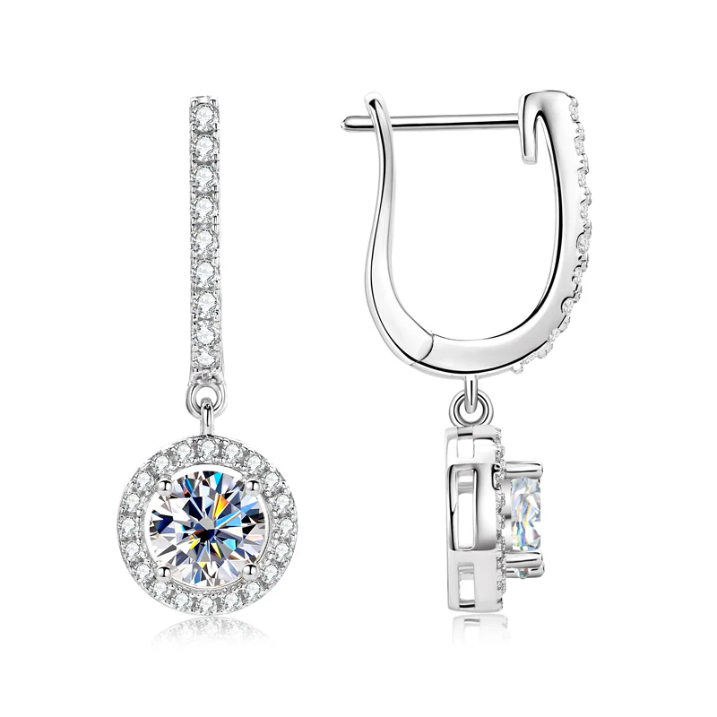 KUGG 6.5MM Round Cut Moissanite Hoop Drop Earrings Women's Real 925 Sterling Silver Drops Dangle Ear Earring 2023 Trend Jewelry
KUGG 6.5MM Round Cut Moissanite Hoop Drop Earrings Women's Real 925 Sterling Silver Drops Dangle Ear Earring 2023 Trend Jewelry