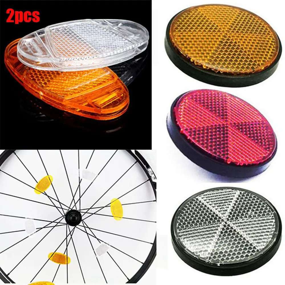 

2pcs Bicycle Bike Spoke Reflector Safety Warning Light Wheel Rim Reflective Mount