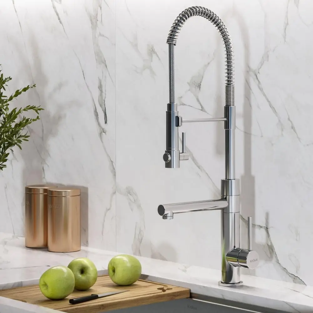 KPF-1603CH Artec Pro 2-Function Commercial Style Pre-Rinse Kitchen Faucet with Pull-Down Spring Spout and Pot Filler, 24 3/4
KPF-1603CH Artec Pro 2-Function Commercial Style Pre-Rinse Kitchen Faucet with Pull-Down Spring Spout and Pot Filler, 24 3/4