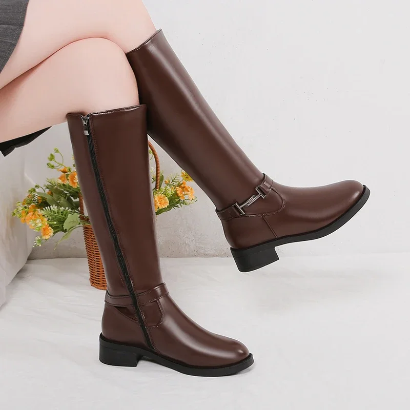 2023 Winter New Women's Knee-high Boots Plus Velvet Shoes for Women Round Toe Fashion Casual Solid Simple Women's Shoes Zapatos
2023 Winter New Women's Knee-high Boots Plus Velvet Shoes for Women Round Toe Fashion Casual Solid Simple Women's Shoes Zapatos