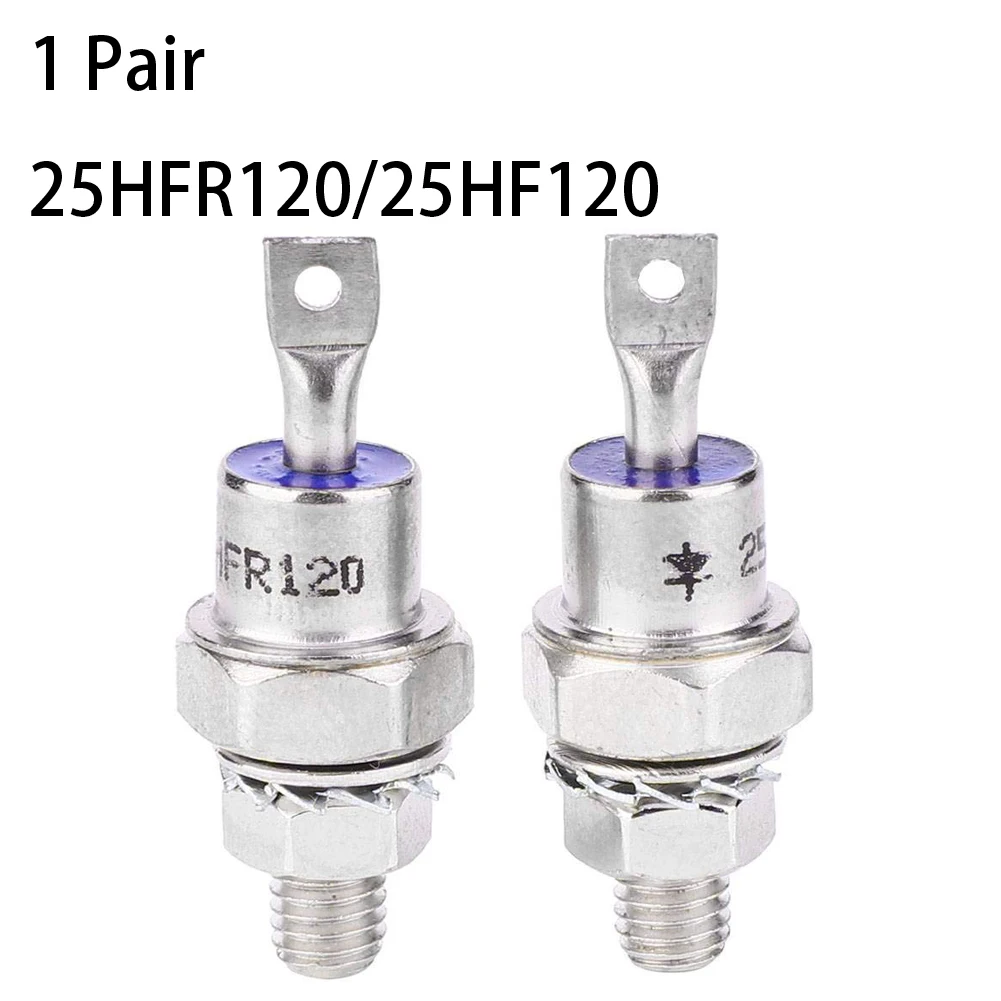 1 пара 25HFR120/25HF120 Выпрямитель Диод вперед/обратная полярность 25A для зарядки аккумулятора преобразователь сварочный аппарат управление двигателем
1 пара 25HFR120/25HF120 Выпрямитель Диод вперед/обратная полярность 25A для зарядки аккумулятора преобразователь сварочный аппарат управление двигателем