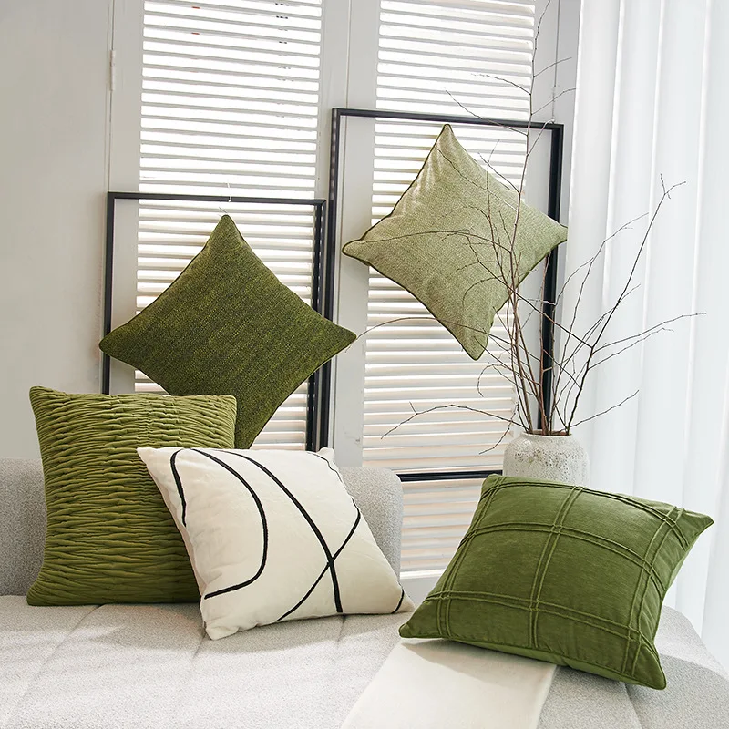 

30x50/45x45cm Modern Minimalist Luxurious Green Throw Pillow Cover Sofa Cushion Cover Decorative Pillowcase for Couch Home Decor