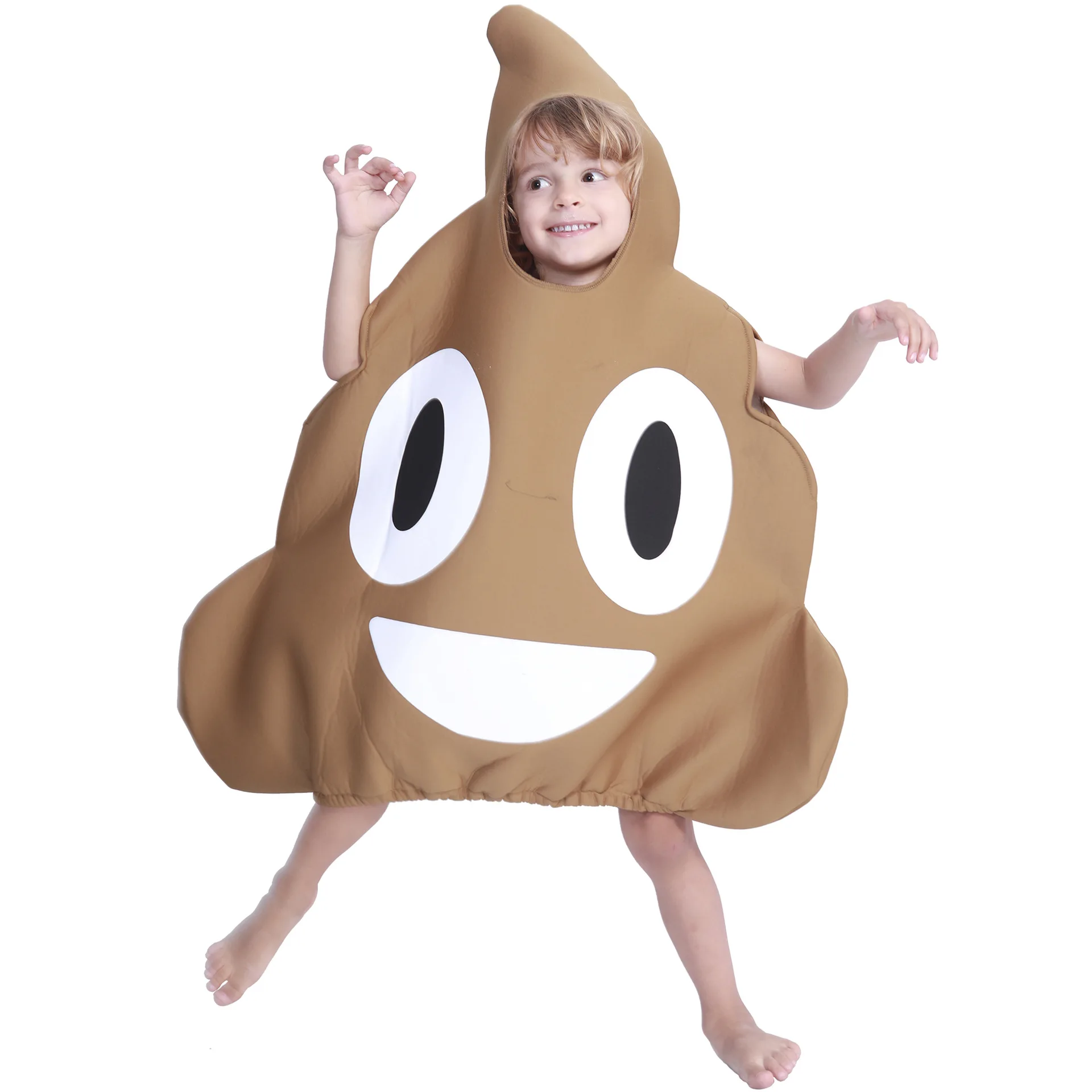 

Unisex Boys Girls Halloween Brown Poop Costumes Kids Children Funny Jumpsuits Cosplay Carnival Purim Stage Role Play Party Dress