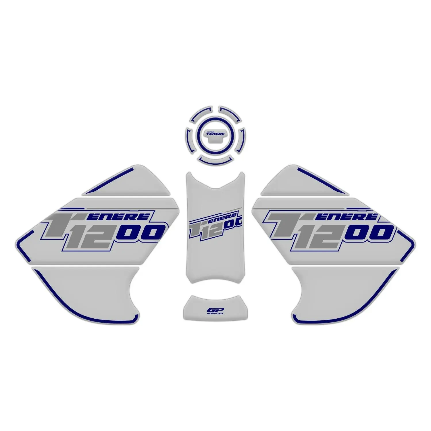 GP Kompozit For Tenere 1200 2011-2020 Compatible Tank Pad Set Blue-Gray Sticker Motorcycle Designing Accessory
GP Kompozit For Tenere 1200 2011-2020 Compatible Tank Pad Set Blue-Gray Sticker Motorcycle Designing Accessory