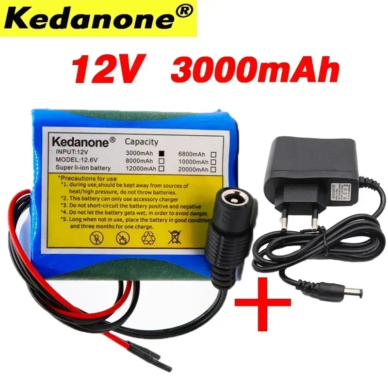 12 V 3000 MAH 18650 lithium ion rechargeable battery and 12.6V 1A charger CCTV camera, toy charging
12 V 3000 MAH 18650 lithium ion rechargeable battery and 12.6V 1A charger CCTV camera, toy charging