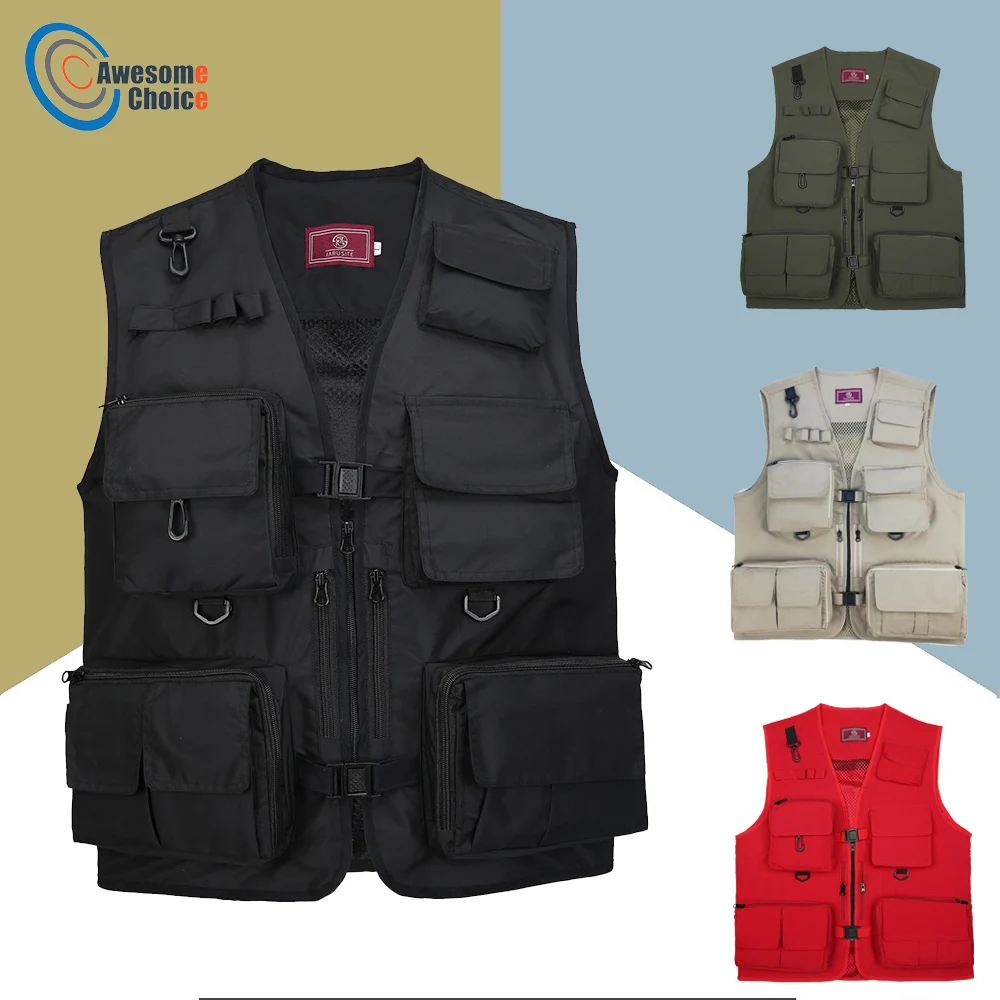 Outdoors Hunting Multi-Pockets Fishing Vest Large Size Men Casual Travel Photographer Jacket Breathable Waterproof Hunting Vest
Outdoors Hunting Multi-Pockets Fishing Vest Large Size Men Casual Travel Photographer Jacket Breathable Waterproof Hunting Vest