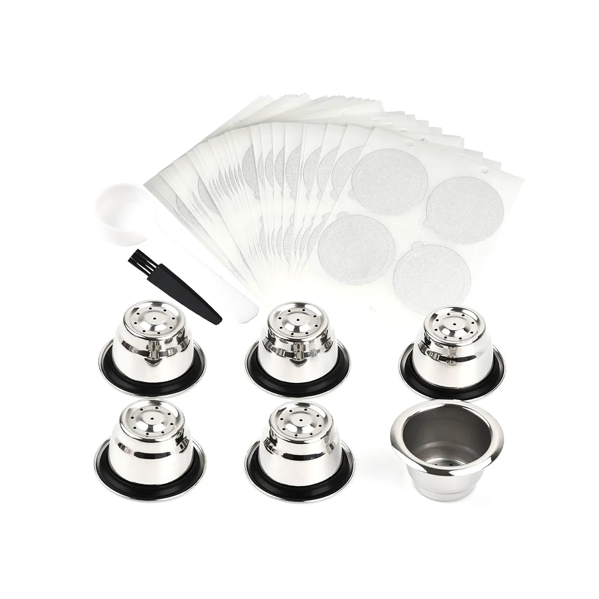 Reusable Capsules for Line 6Pcs Refillable Espresso Pods Stainless Steel Coffee Pods
Reusable Capsules for Line 6Pcs Refillable Espresso Pods Stainless Steel Coffee Pods